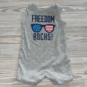 ⭐Carter’s Baby Boy Summer Romper Freedom Rocks 6M⭐
